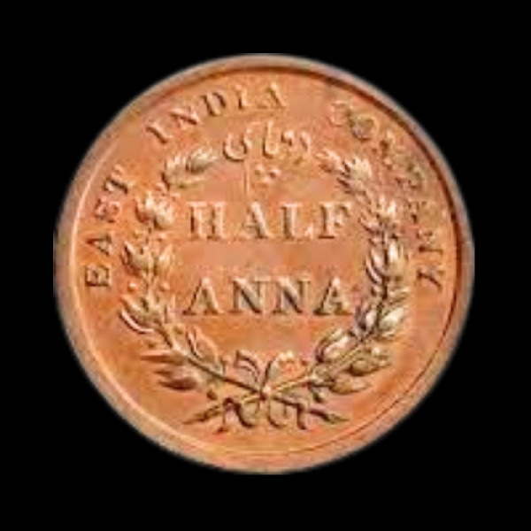 Half anna  (1/2 anna ) - 1835