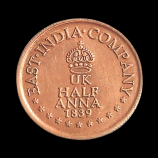 Half anna (1/2 anna ) - 1839