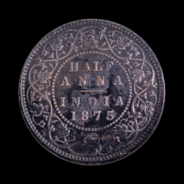 Half anna (1/2 anna ) - 1875