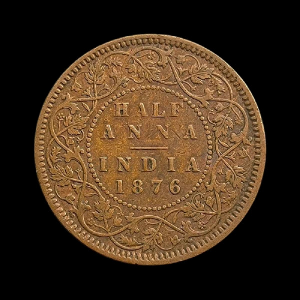 Half anna (1/2 anna ) - 1876