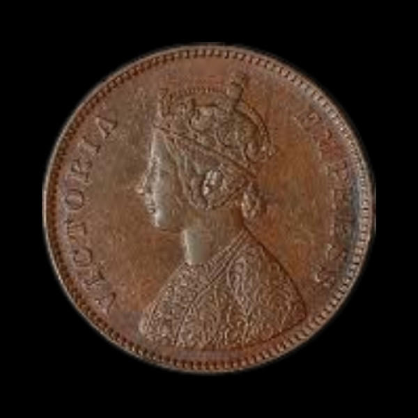 Half anna (1/2 anna ) - 1877