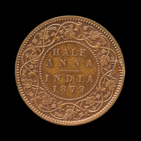 Half anna 1879