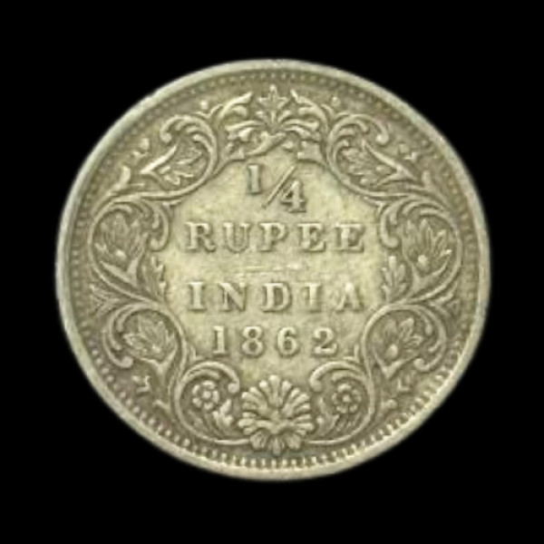 ¼ Rupee Coin 1862 (British India)