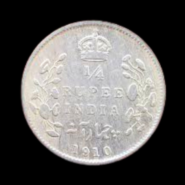 ¼ Rupee Coin 1910 (British India)