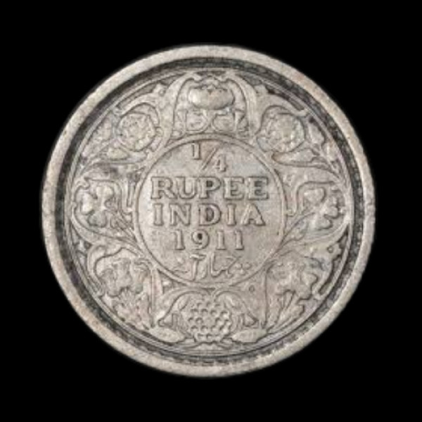 ¼ Rupee Coin 1911 (British India)