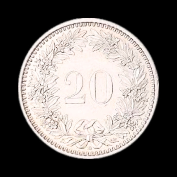 Swiss 20 Rappen (20 Centimes) coin - 2006