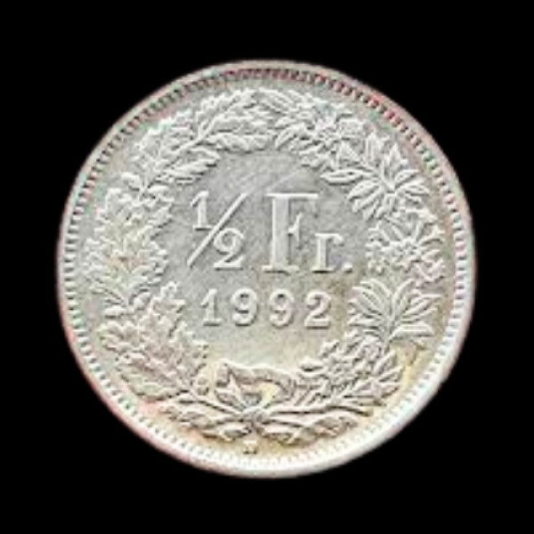 Swiss ½ Franc (Half Franc) coin - 1992
